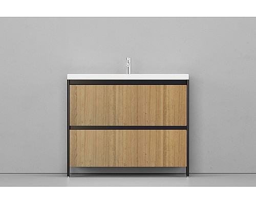 Тумба под раковину Velvex Klaufs 100 tnKLA.100.2Y.NEW-617.217 Шатанэ Черная