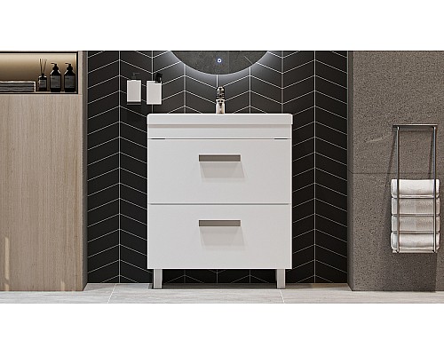 Тумба под раковину Velvex Orlando 70 tn.ORL.CLA.70.2Y Белая матовая