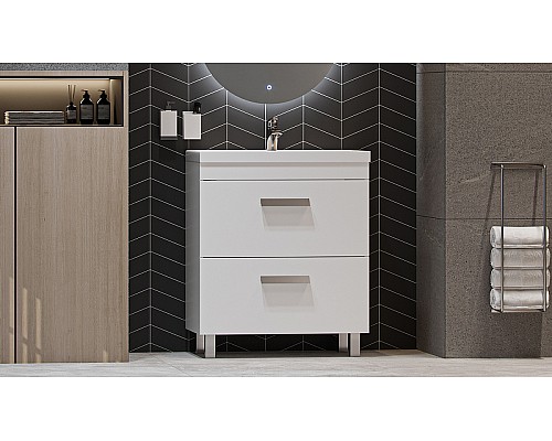 Тумба под раковину Velvex Orlando 70 tn.ORL.CLA.70.2Y Белая матовая