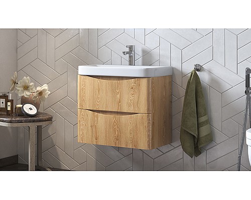 Тумба под раковину Velvex Clay 60 tp.CLA.9595.60.2Y подвесная Дуб верона