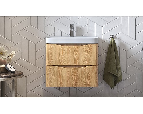 Тумба под раковину Velvex Clay 60 tp.CLA.9595.60.2Y подвесная Дуб верона