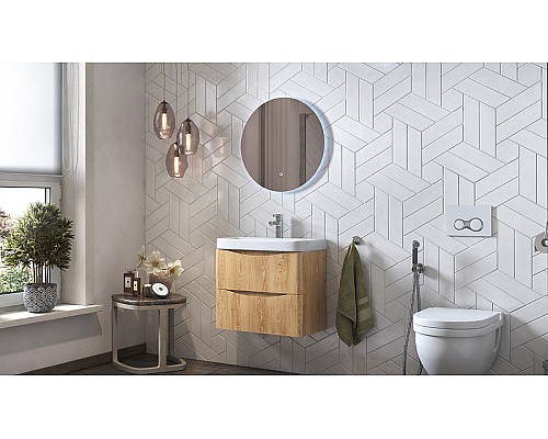 Тумба под раковину Velvex Clay 60 tp.CLA.9595.60.2Y подвесная Дуб верона