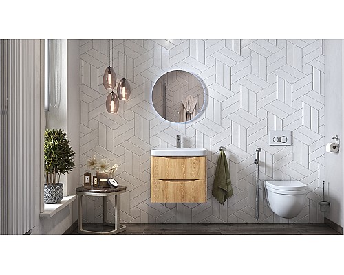 Тумба под раковину Velvex Clay 60 tp.CLA.9595.60.2Y подвесная Дуб верона