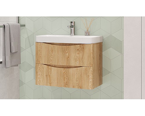 Тумба под раковину Velvex Clay 70 tp.CLA.9595.70.2Y подвесная Дуб верона