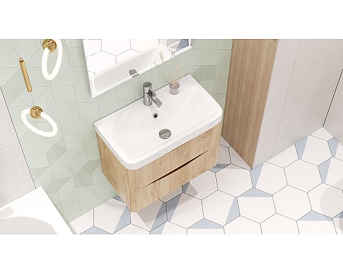 Тумба под раковину Velvex Clay 70 tp.CLA.9595.70.2Y подвесная Дуб верона