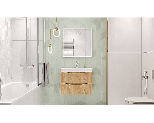 Тумба под раковину Velvex Clay 70 tp.CLA.9595.70.2Y подвесная Дуб верона