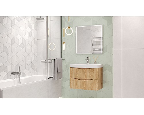 Тумба под раковину Velvex Clay 70 tp.CLA.9595.70.2Y подвесная Дуб верона