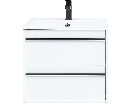 Тумба с раковиной Aquanet Lino 60 271943 подвесная Белая матовая