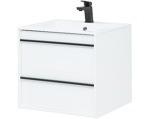 Тумба с раковиной Aquanet Lino 60 271943 подвесная Белая матовая