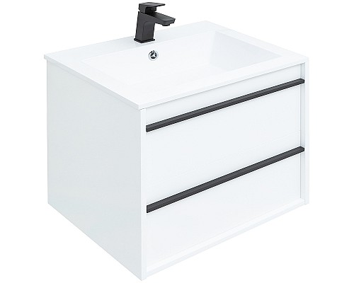 Тумба с раковиной Aquanet Lino 60 271943 подвесная Белая матовая