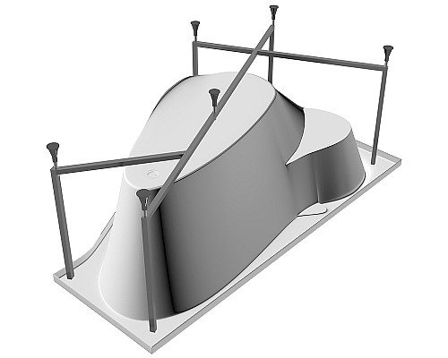 Акриловая ванна Relisan Isabella 170х90 R Гл000010530 без гидромассажа