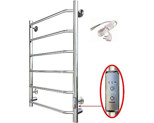 Электрический полотенцесушитель Тругор ПЭК 6 СП 80x40 Хром