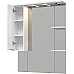 Зеркало со шкафом Avanti Uno 80 L 00710 с подсветкой Белое глянцевое
