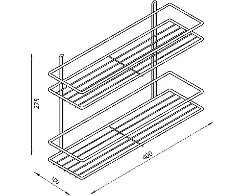Полка корзина DIWO Смоленск П16101 Хром