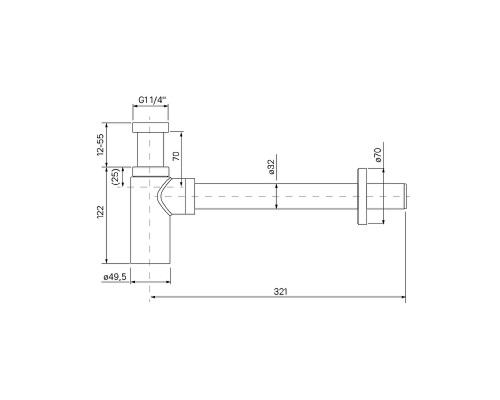 Сифон для раковины Iddis Optima Home OPTBR00i84 Бронза