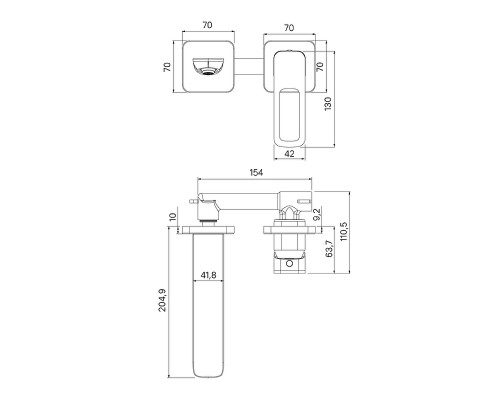 Смеситель для раковины Iddis Slide SLISB00i65 Хром