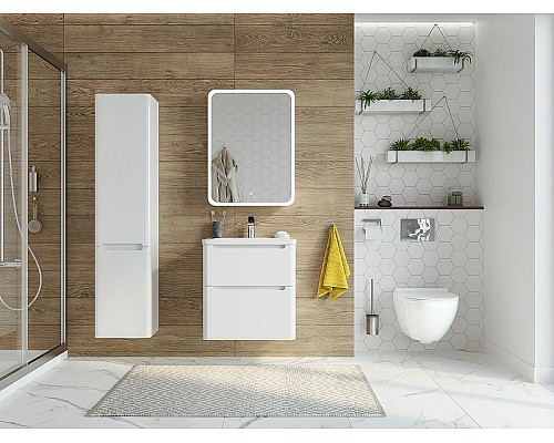 Зеркальный шкаф STWORKI Монтре 60 Мон.03.60/W с подсветкой Белый