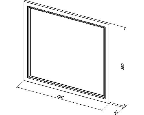 Зеркало STWORKI Эстерсунд 90 259343 с подсветкой Белое матовое с сенсорным выключателем