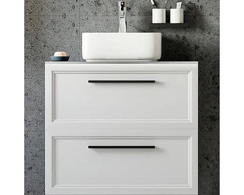 Тумба с раковиной STWORKI Эстерсунд 75 459862 подвесная Белая матовая Монте тиберио