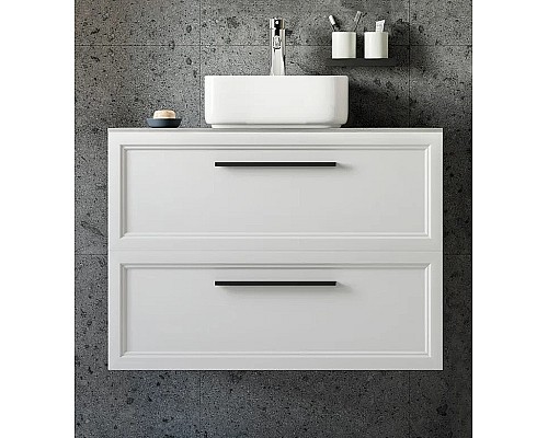 Комплект мебели для ванной STWORKI Эстерсунд 90 460316 подвесной Белый матовый Роверелла