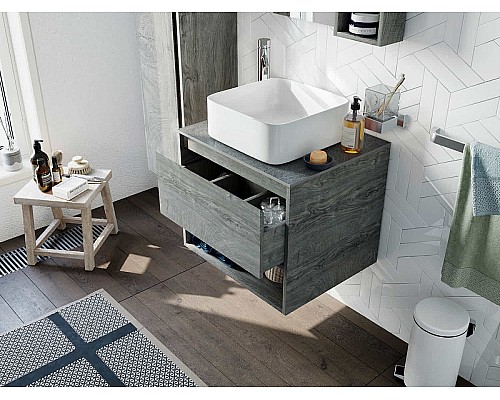 Комплект мебели для ванной STWORKI Карлстад 60 427870 подвесной Дуб рошелье