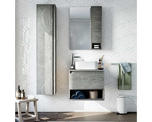 Комплект мебели для ванной STWORKI Карлстад 60 427870 подвесной Дуб рошелье