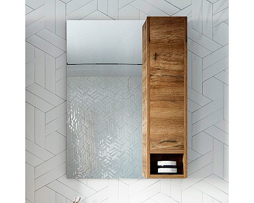 Комплект мебели для ванной STWORKI Карлстад 60 440541 подвесной Дуб рустикальный Белый