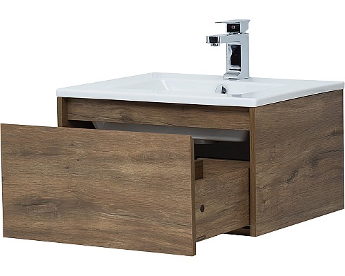 Комплект мебели для ванной STWORKI Карлстад 60 440541 подвесной Дуб рустикальный Белый