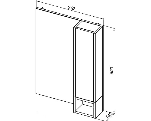 Комплект мебели для ванной STWORKI Карлстад 60 440541 подвесной Дуб рустикальный Белый
