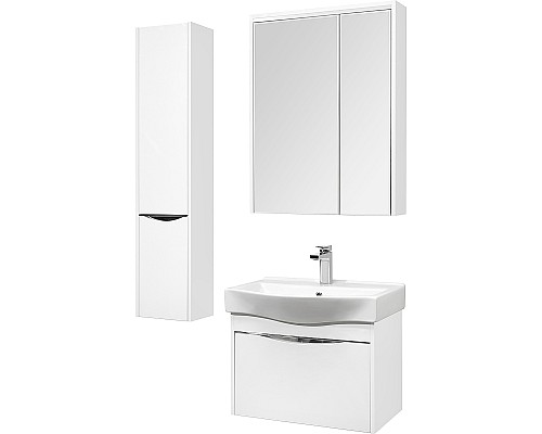 Шкаф пенал STWORKI Хельсинки 30 L 1A231703HI01L подвесной Белый глянец