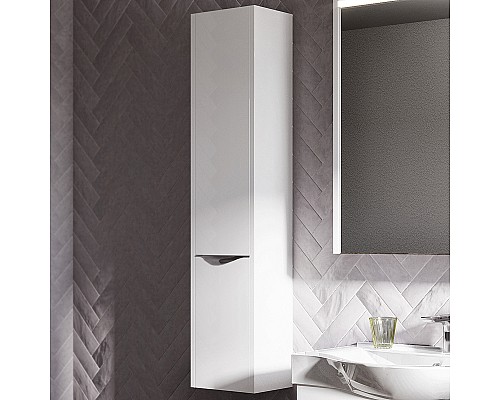 Шкаф пенал STWORKI Хельсинки 30 L 1A231703HI01L подвесной Белый глянец