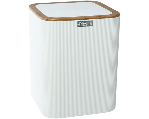 Ведро для мусора Fixsen White Wood FX-402-6 Белое
