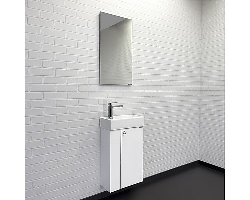 Тумба с раковиной Comforty Асти 40 00-00012835 подвесная Белый глянец