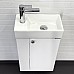 Тумба с раковиной Comforty Асти 40 00-00012835 подвесная Белый глянец