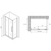 Душевой уголок Abber Schwarzer Diamant 150x75 профиль Хром стекло матовое