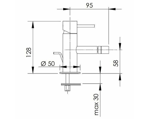Смеситель для биде Remer X-Style X20NO Черный матовый