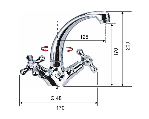 Смеситель для раковины Remer Liberty 13CLIVO Бронза