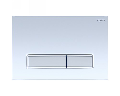 Клавиша смыва Aquatek Slim KDI-0000030 Белая глянцевая Хром