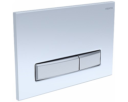 Клавиша смыва Aquatek Slim KDI-0000030 Белая глянцевая Хром