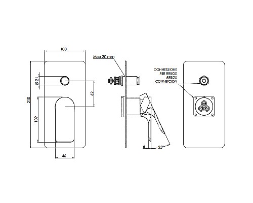 Смеситель для душа Remer Infinity I09KBNO Черный матовый