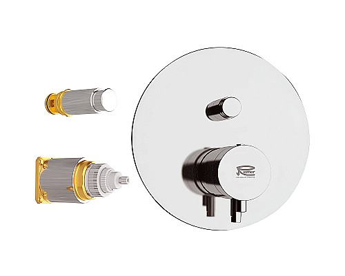 Смеситель для душа Remer Minimal Thermo NT09KB с термостатом Хром