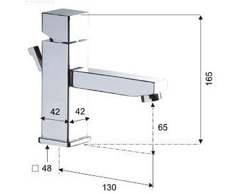 Смеситель для раковины Remer SQ3 S10 Хром