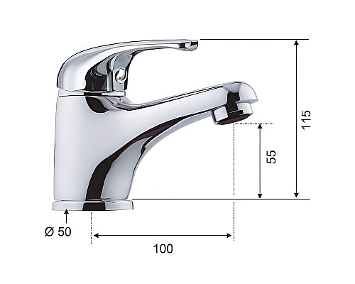 Смеситель для раковины Remer Серия 35 F10 Хром