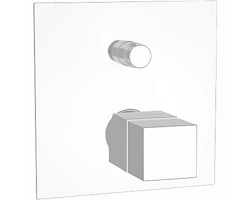 Смеситель для душа Remer Qubica Thermo QT09KBBO с термостатом Белый матовый