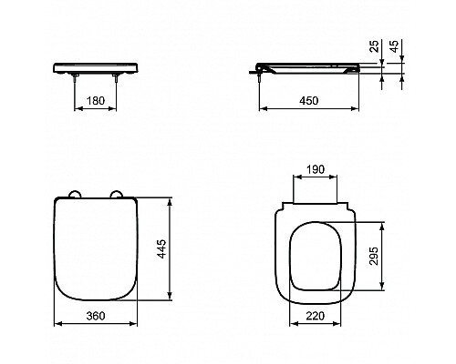 Комплект унитаза с инсталляцией Ideal Standard I.Life A WA330101 с сиденьем Микролифт
