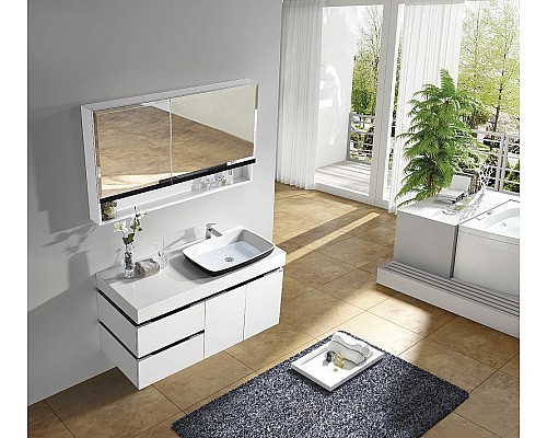 Тумба с раковиной Orans BC-6019-1200R 120 601912R подвесная Белая Черная