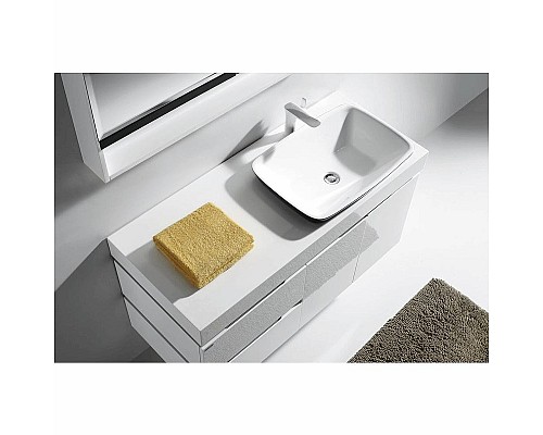 Тумба с раковиной Orans BC-6019-1200R 120 601912R подвесная Белая Черная