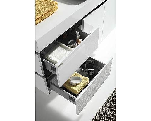 Тумба с раковиной Orans BC-6019-1200R 120 601912R подвесная Белая Черная