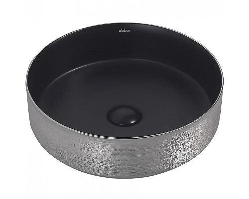 Раковина-чаша Abber Bequem 40 AC2109BS Черная матовая Серебро