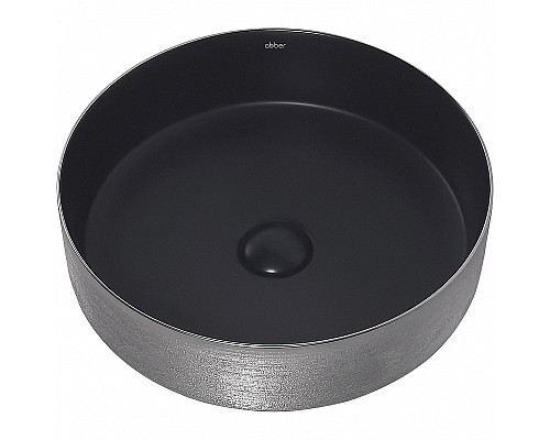 Раковина-чаша Abber Bequem 40 AC2109BS Черная матовая Серебро